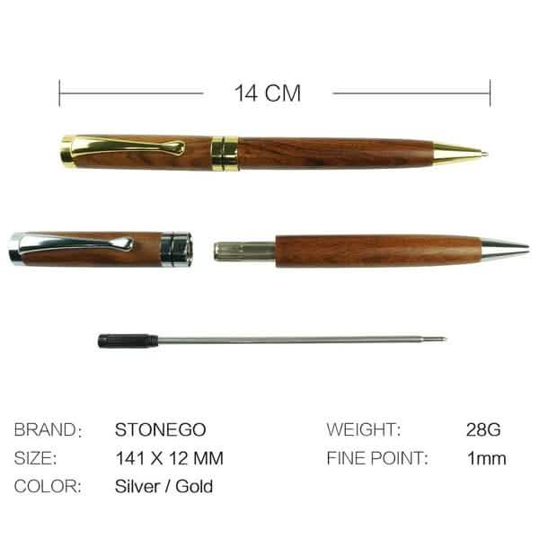 2-Pack: Wooden Twist Ballpoint Pen DailySale