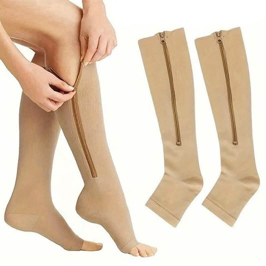 2-Pairs: Women's Open Toe Sports Compression Socks DailySale