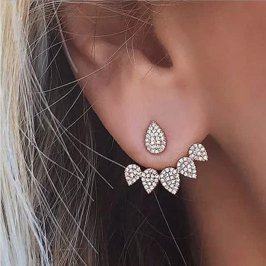 2-Pairs: Women's Small Diamond Cubic Zirconia Earrings DailySale