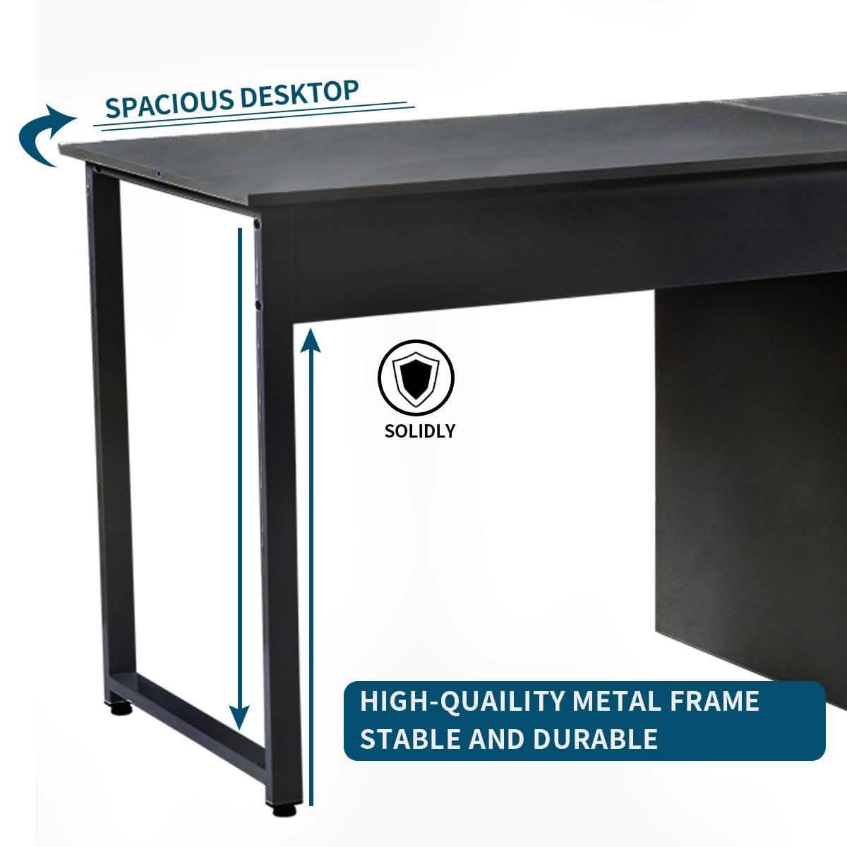 2-Person Metal Desk with Open Shelves DailySale