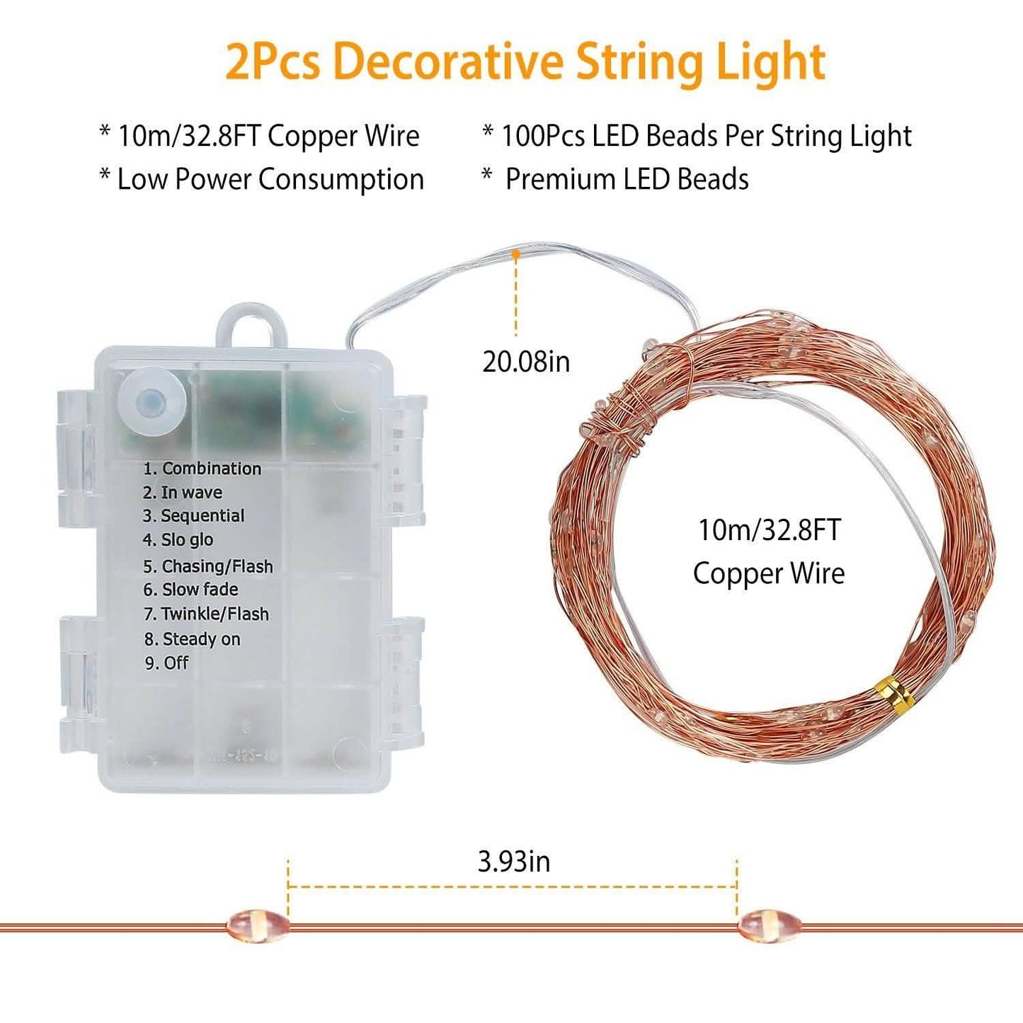 2-Piece: 100LED Beads String Lights DailySale