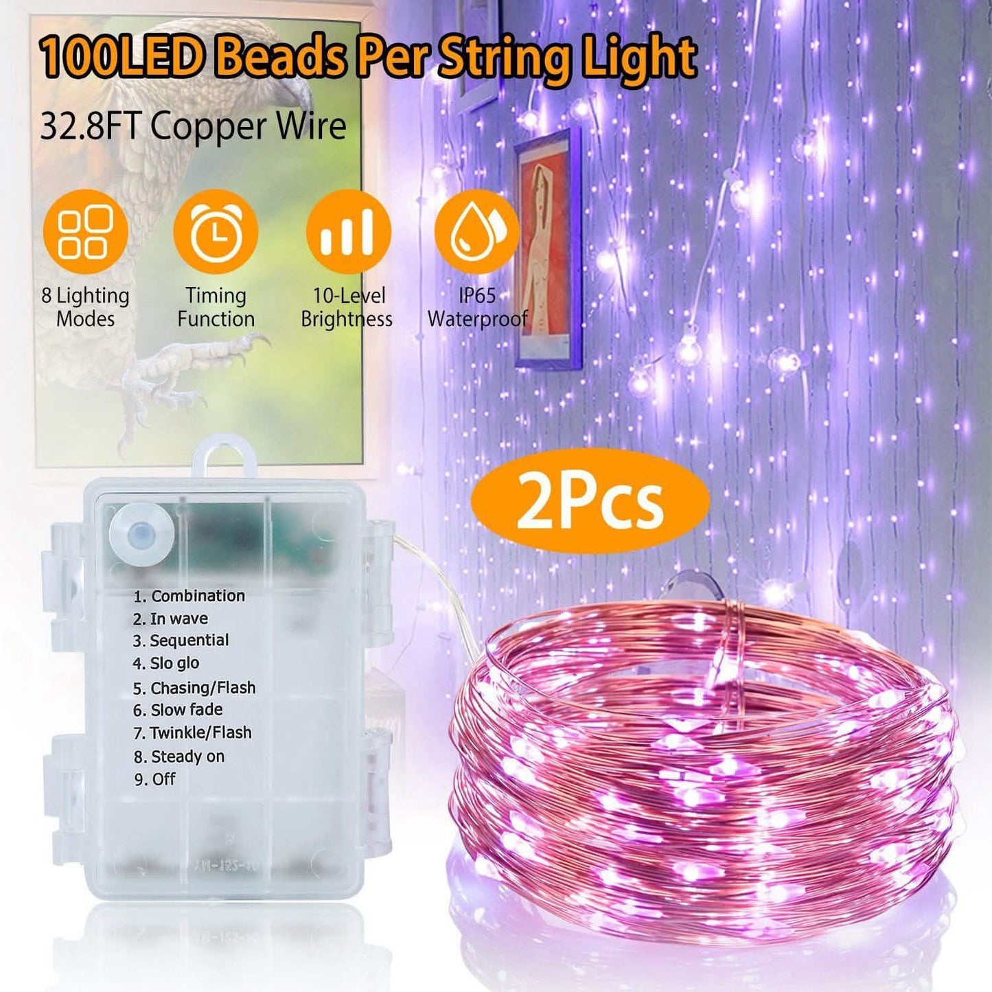 2-Piece: 100LED Beads String Lights DailySale