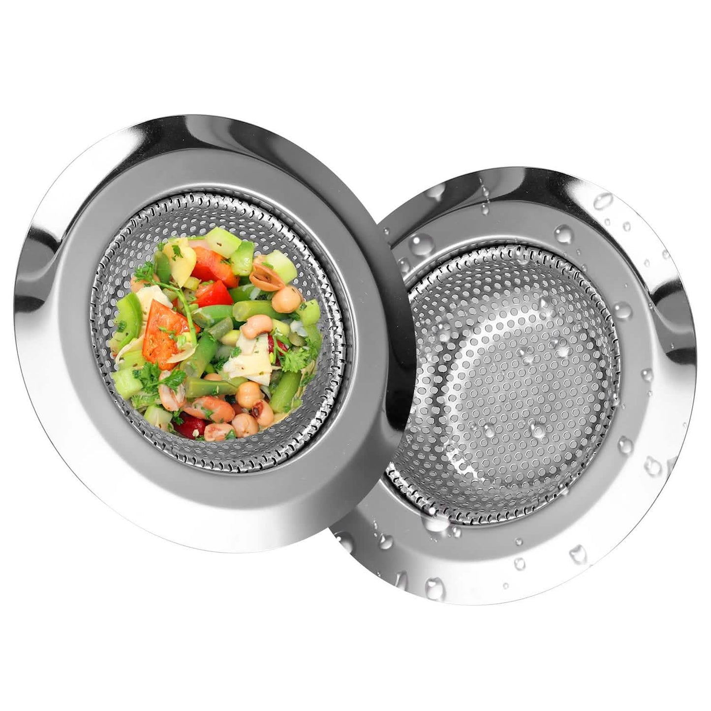 2-Piece: 4.53-Inch Kitchen Sink Strainer DailySale