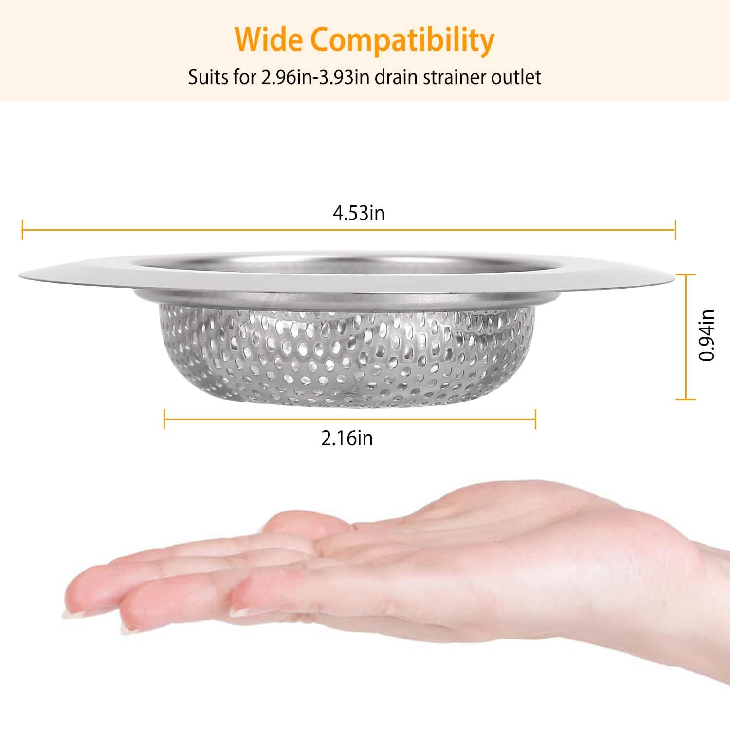 2-Piece: 4.53-Inch Kitchen Sink Strainer DailySale