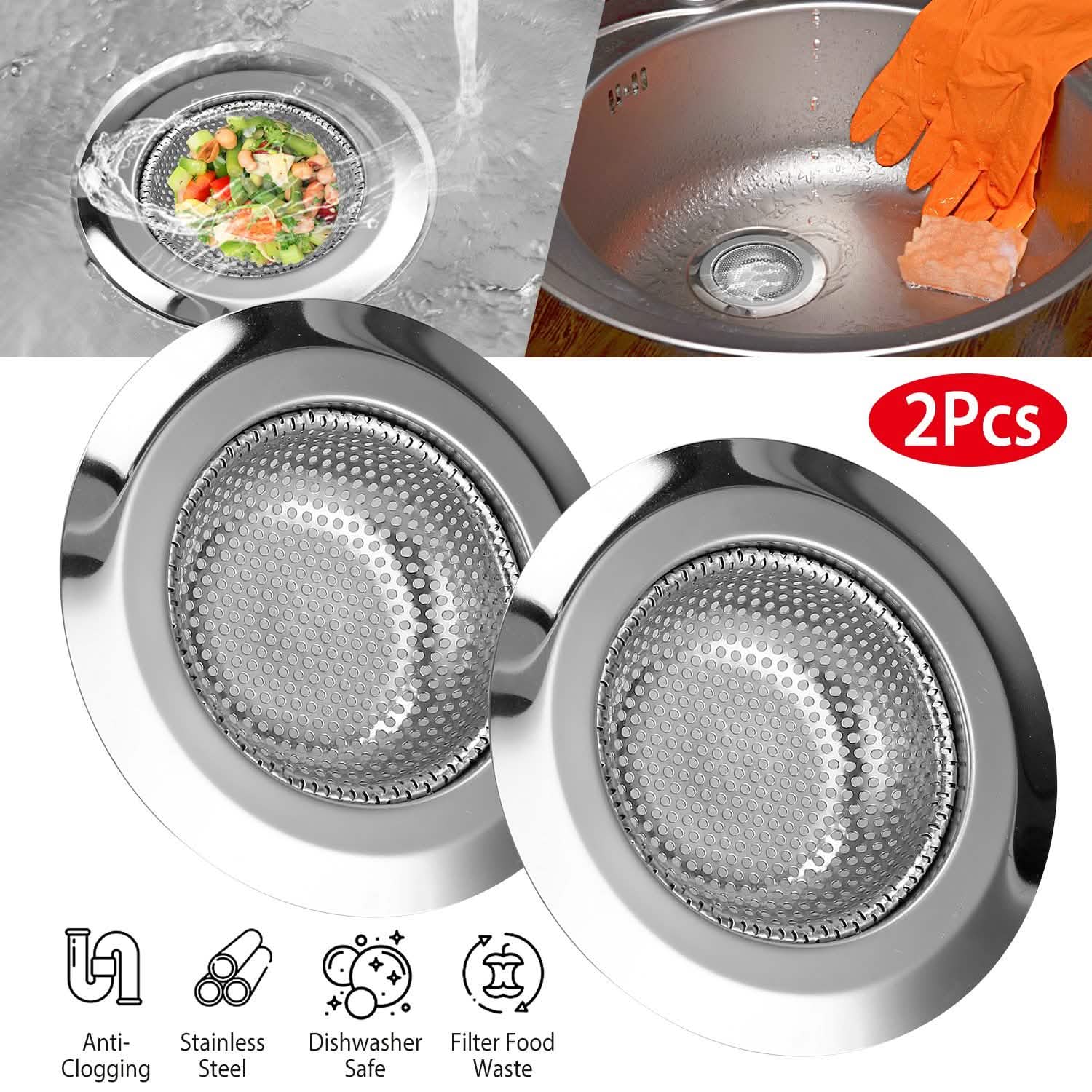 2-Piece: 4.53-Inch Kitchen Sink Strainer DailySale