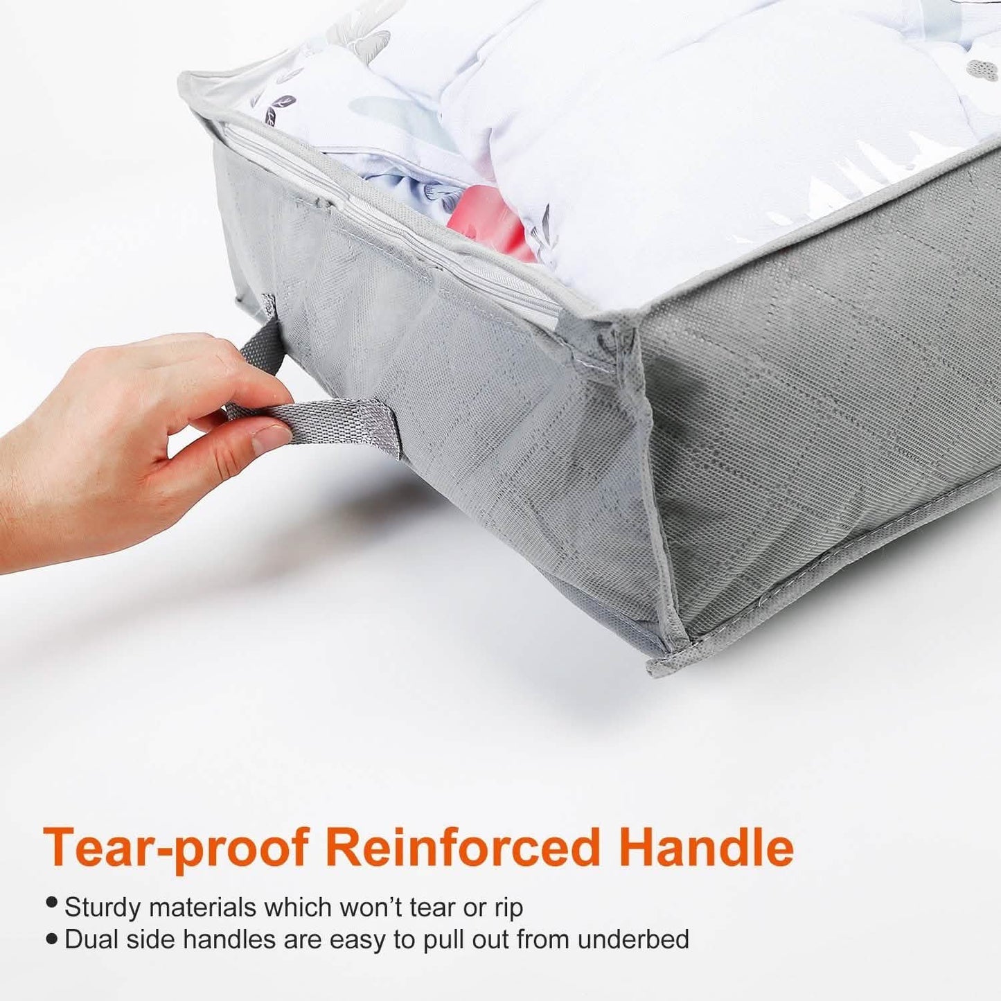 2-Piece: 70L Foldable Underbed Clothes Moisture Proof Zipped Organizer DailySale