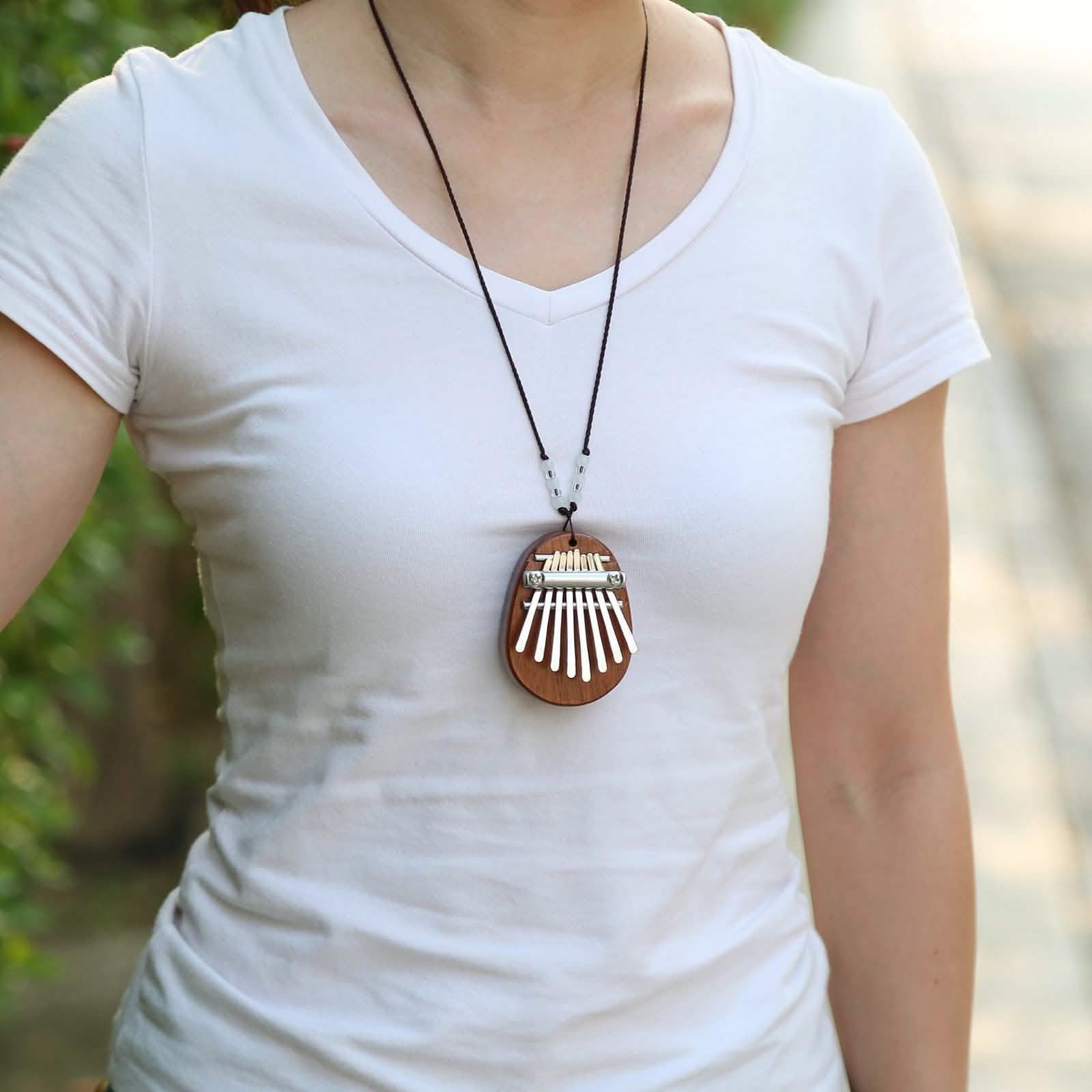 2-Piece: Acrylic Kalimba Mahogany Finger Thumb Piano DailySale