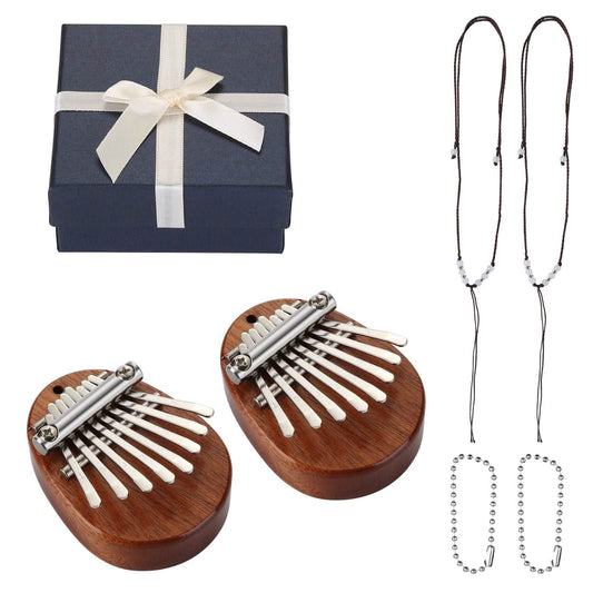 2-Piece: Acrylic Kalimba Mahogany Finger Thumb Piano DailySale