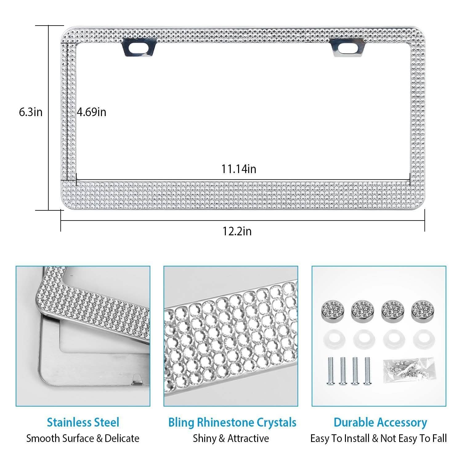 2-Piece: Bling License Plate Frames DailySale