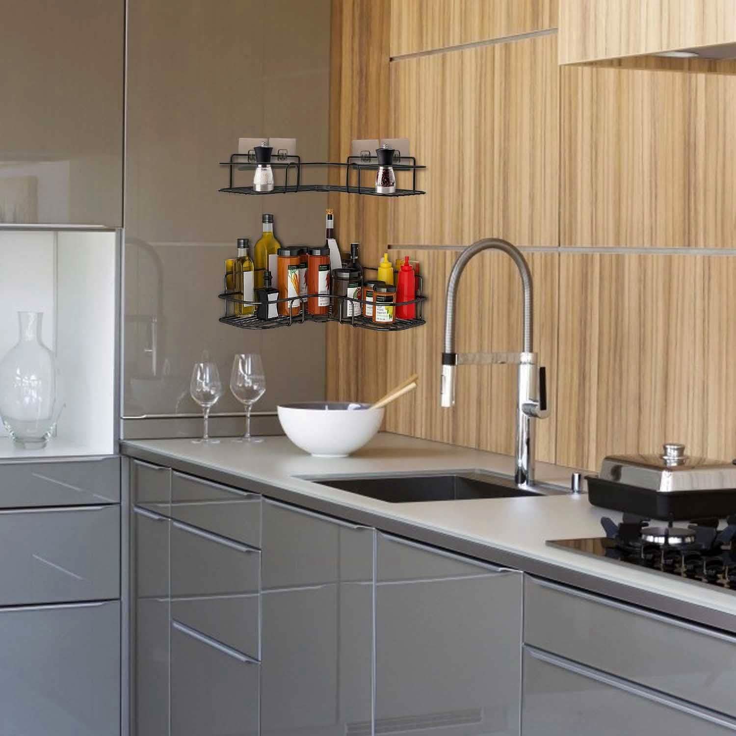 2-Piece: Corner Shower Caddy Shelves DailySale
