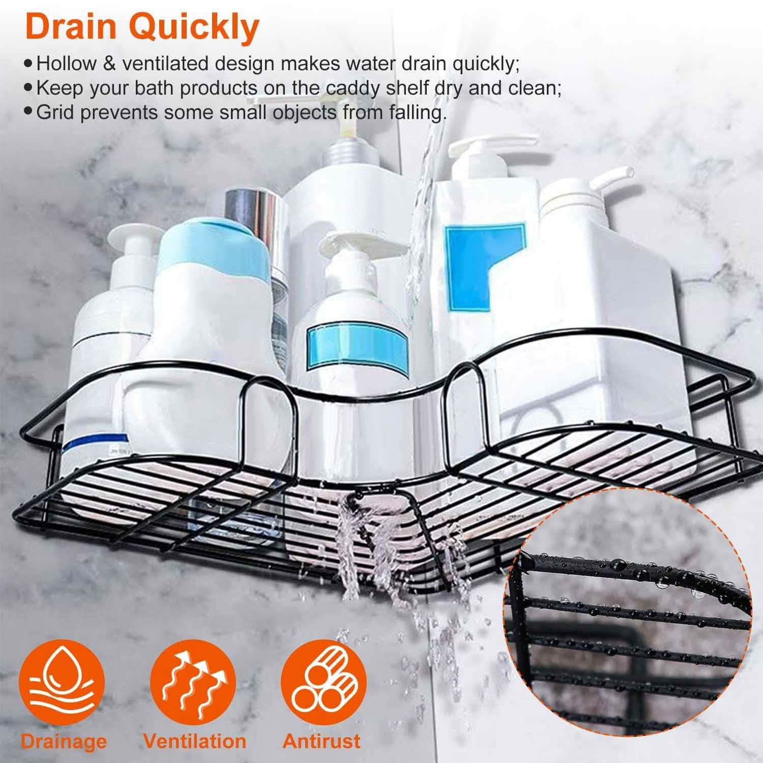 2-Piece: Corner Shower Caddy Shelves DailySale