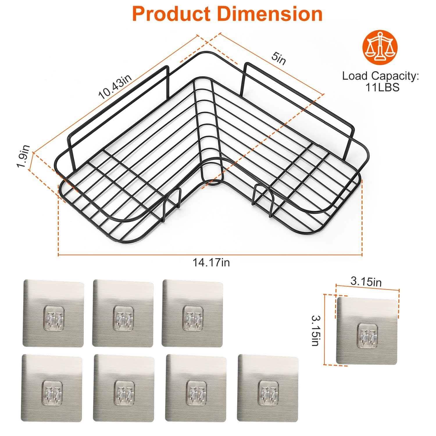 2-Piece: Corner Shower Caddy Shelves DailySale