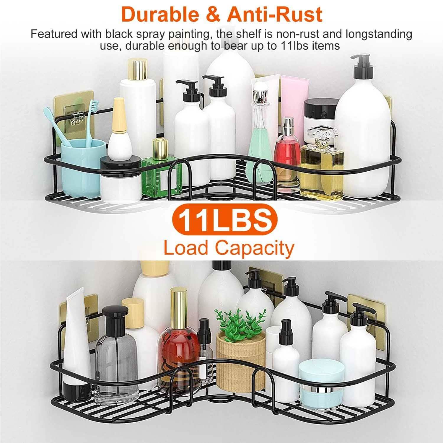 2-Piece: Corner Shower Caddy Shelves DailySale