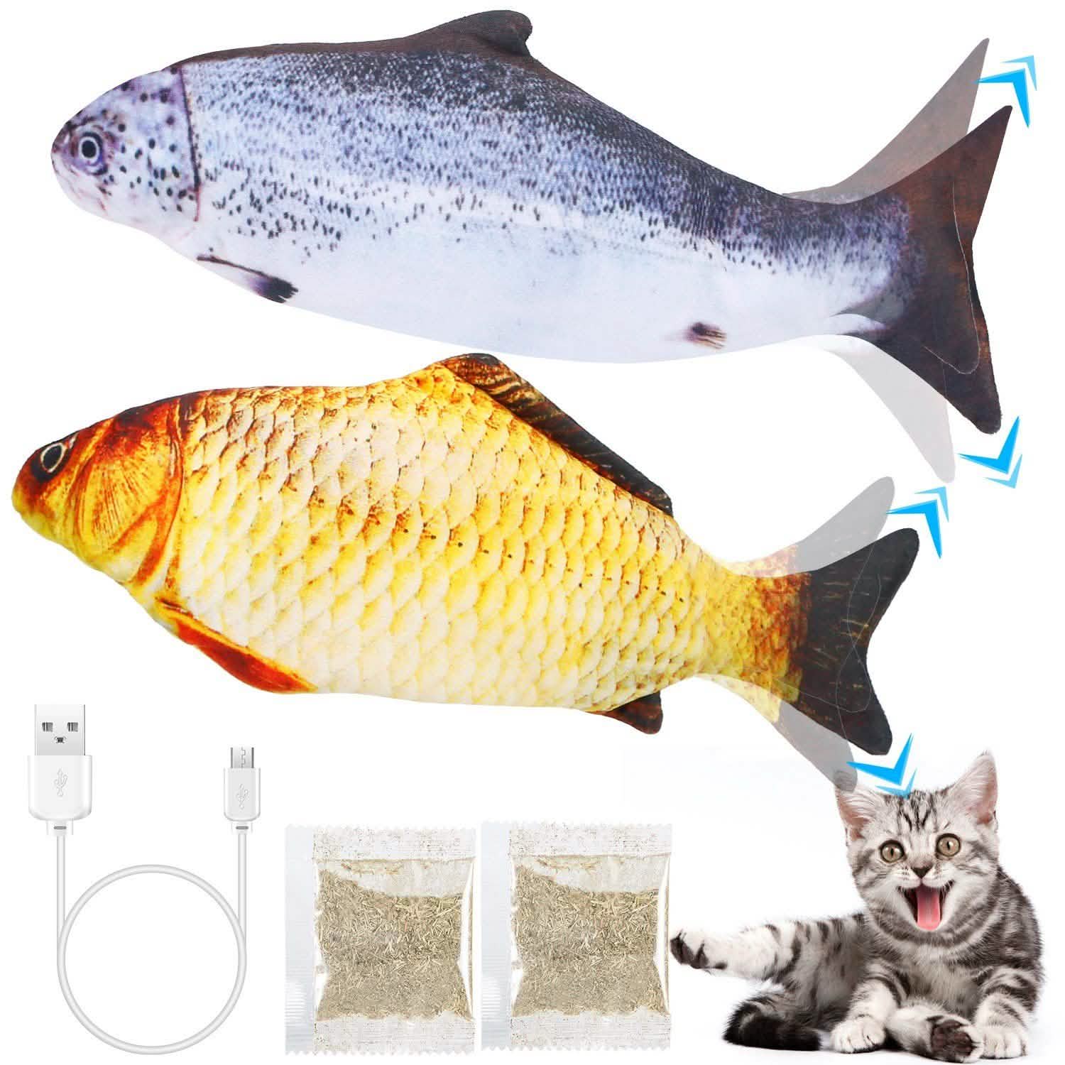 2-Piece: Electric Moving Fish Cat Toy DailySale