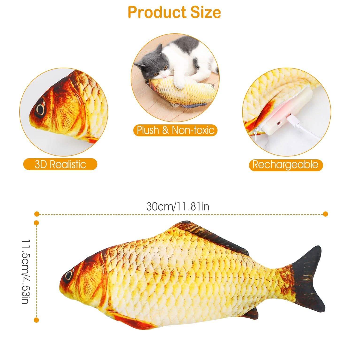 2-Piece: Electric Moving Fish Cat Toy DailySale