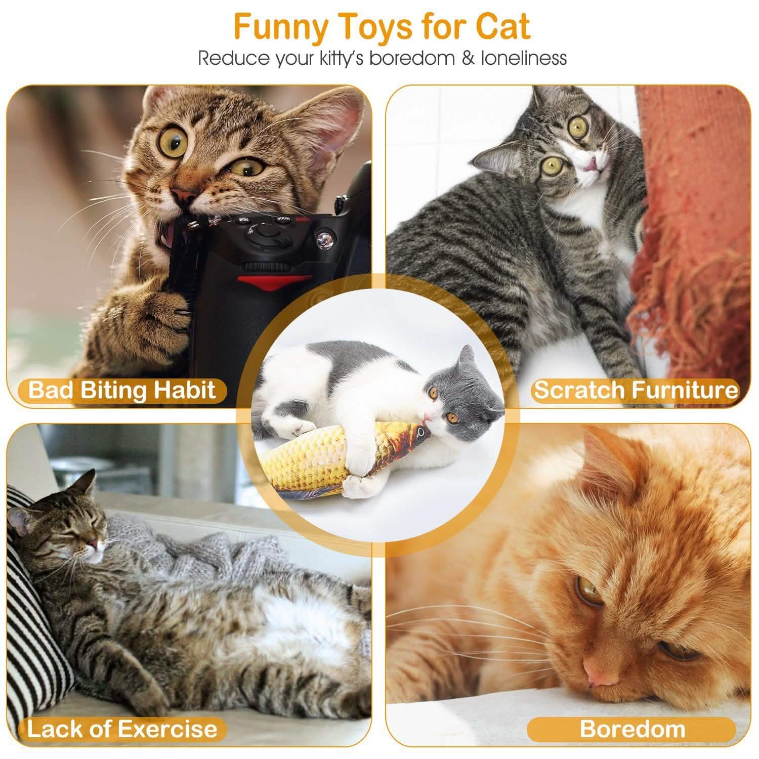 2-Piece: Electric Moving Fish Cat Toy DailySale