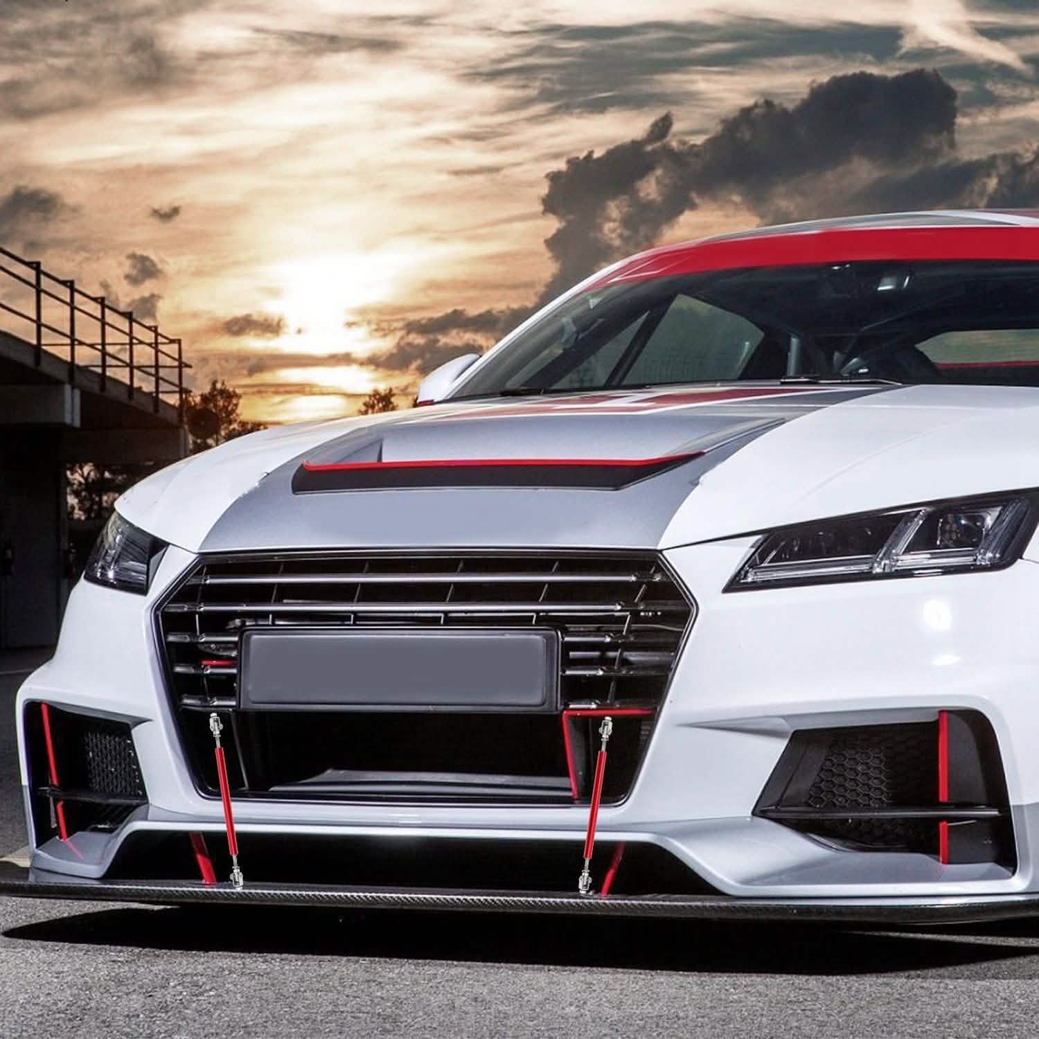 2-Piece: Front Bumper Lip Splitter Rod DailySale