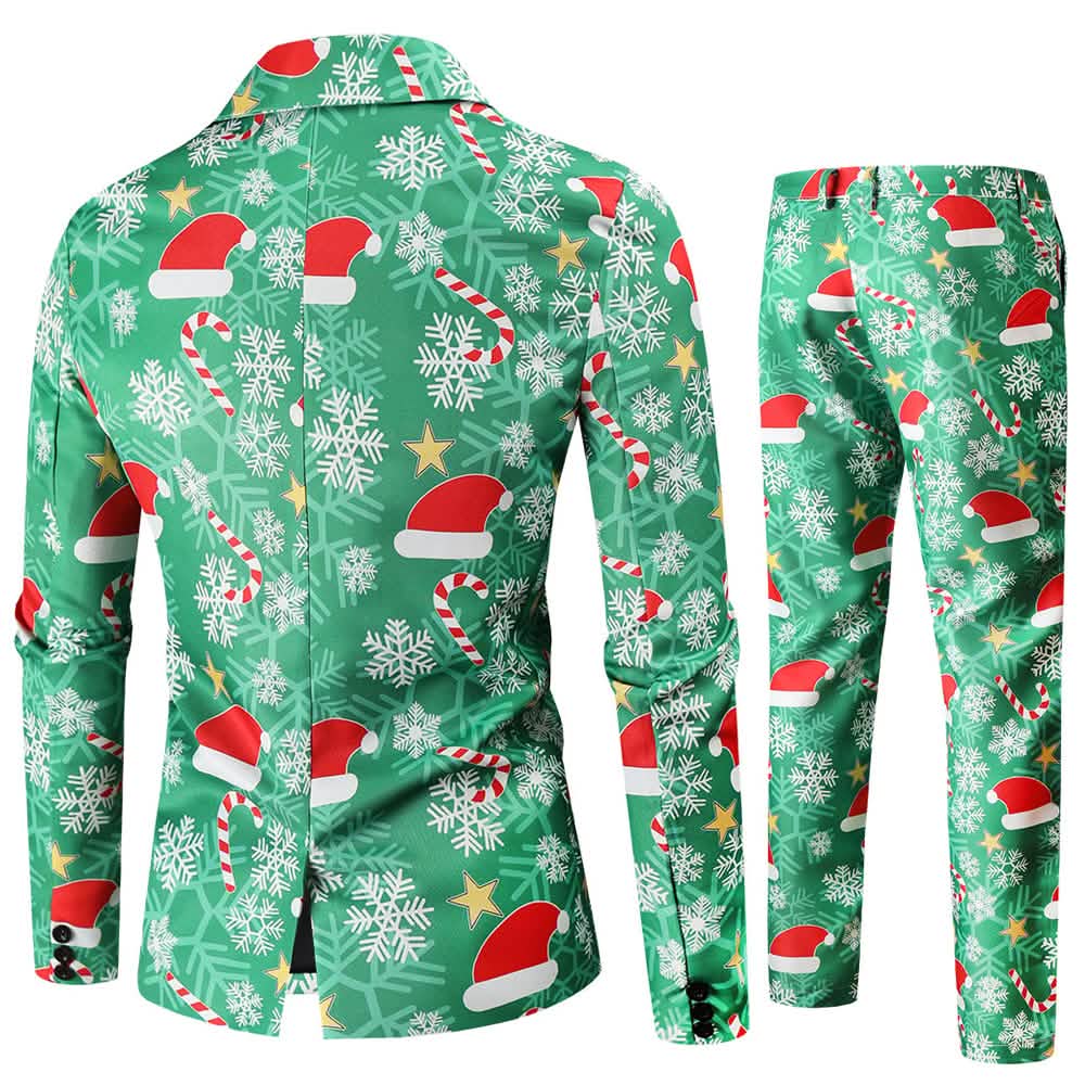 2-Piece: Fun Ugly Christmas Costumes For Men - Complete Xmas Suit DailySale