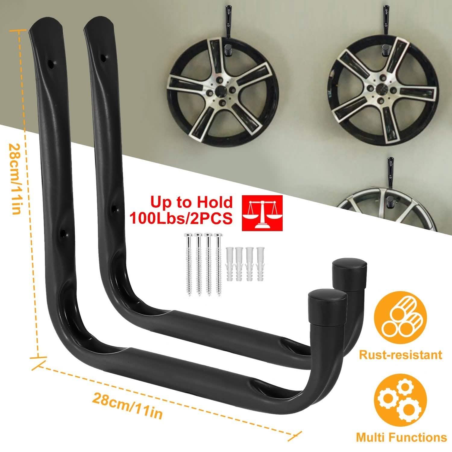 2-Piece: Heavy Duty Garage Storage Hooks Hanger DailySale