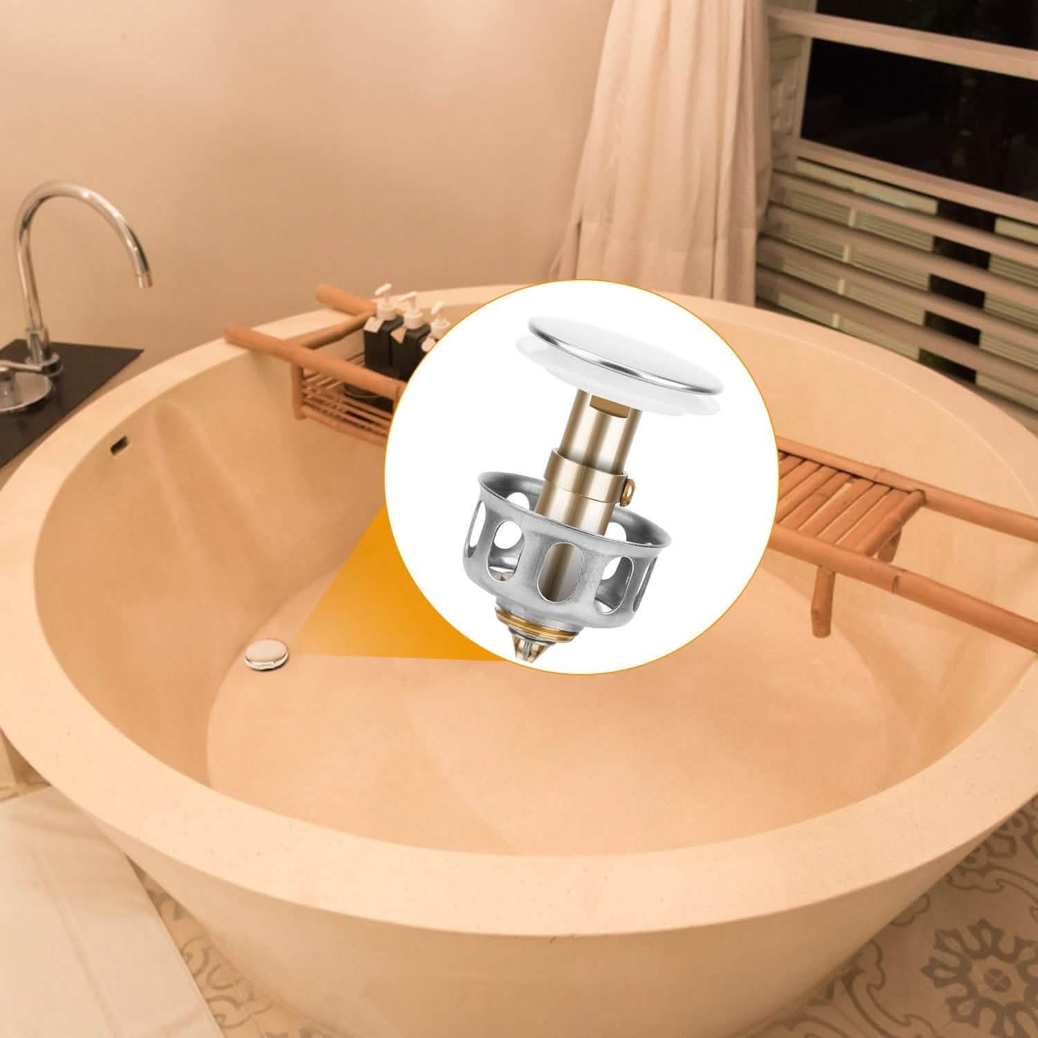2-Piece: Pop Up Sink Drain Plugs DailySale