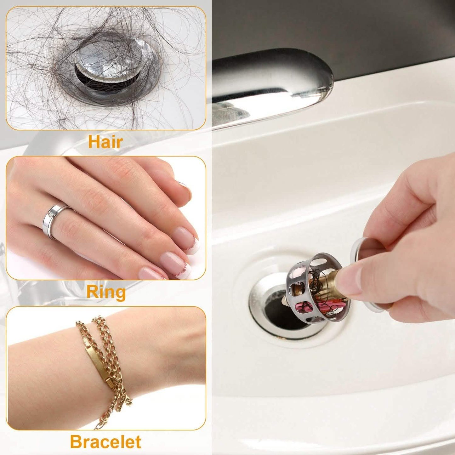 2-Piece: Pop Up Sink Drain Plugs DailySale