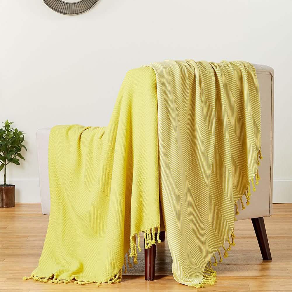 2-Piece Set: 100% Cotton Hand Twisted Throw Blanket 50" X 60" DailySale