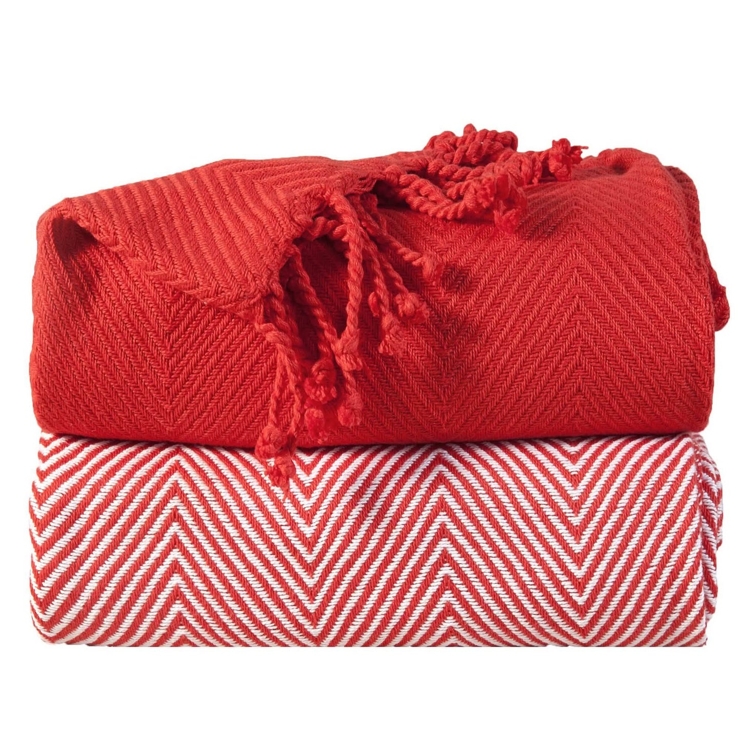 2-Piece Set: 100% Cotton Hand Twisted Throw Blanket 50" X 60" DailySale