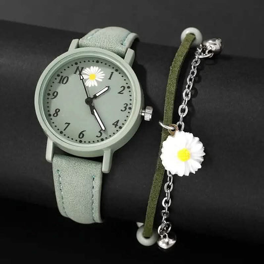 2-Piece Set: Elegant Style Women's Quartz Watch and Bracelet DailySale