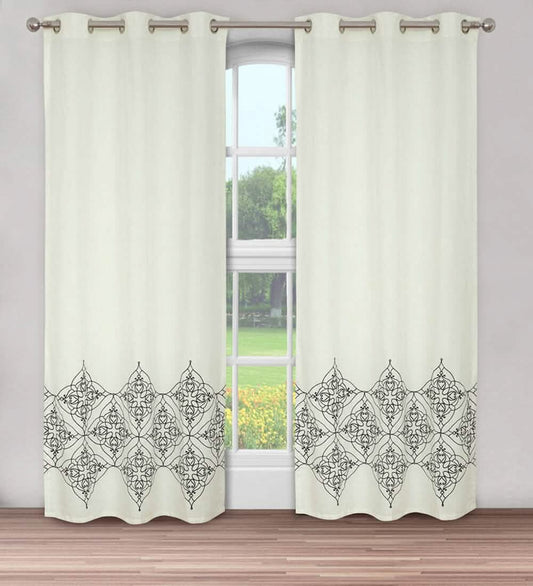 2-Piece Set: Global Varanasi Embroidered Window Panel Pair DailySale