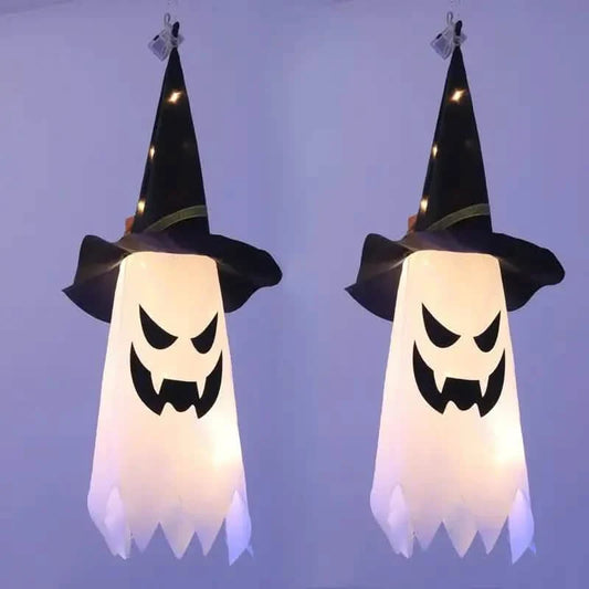 2-Piece Set: Glowing Ghost Witch Hat Halloween Decorations DailySale