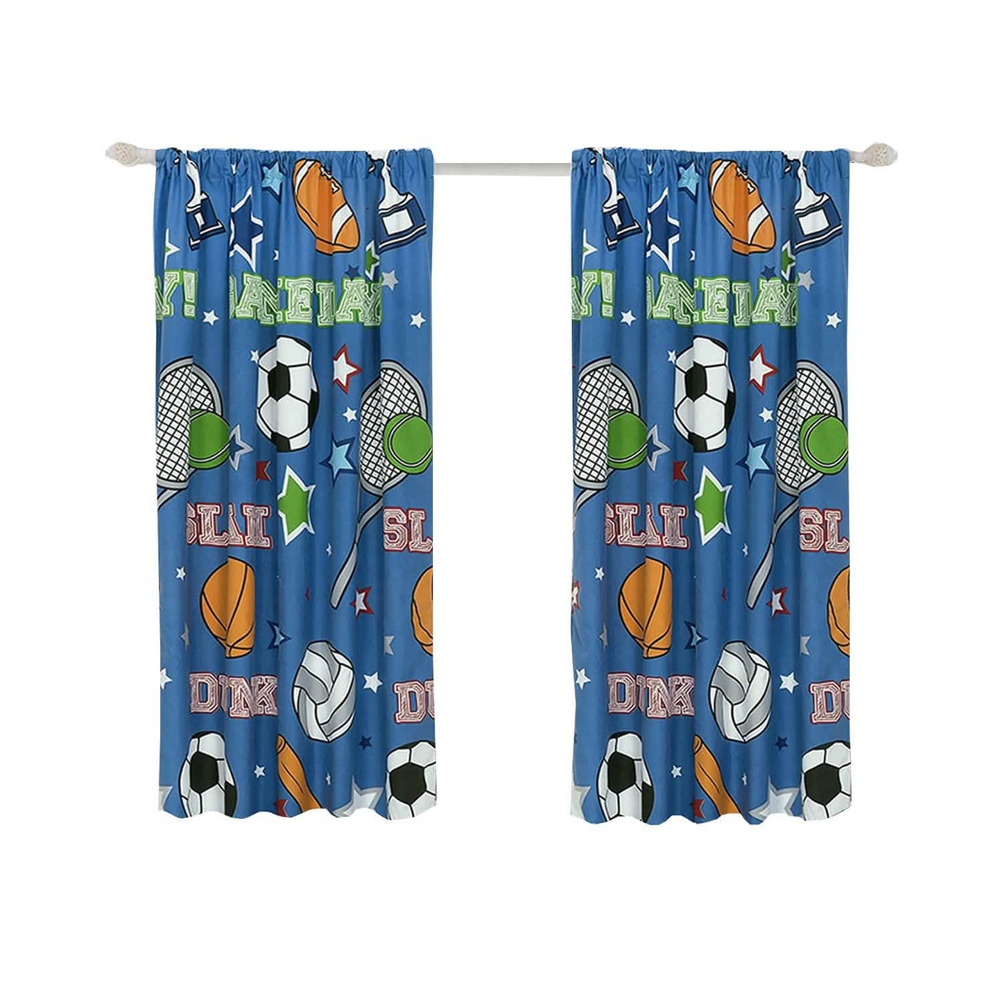 2-Piece Set: Kidz Mix Game Day Window Panel Pair DailySale