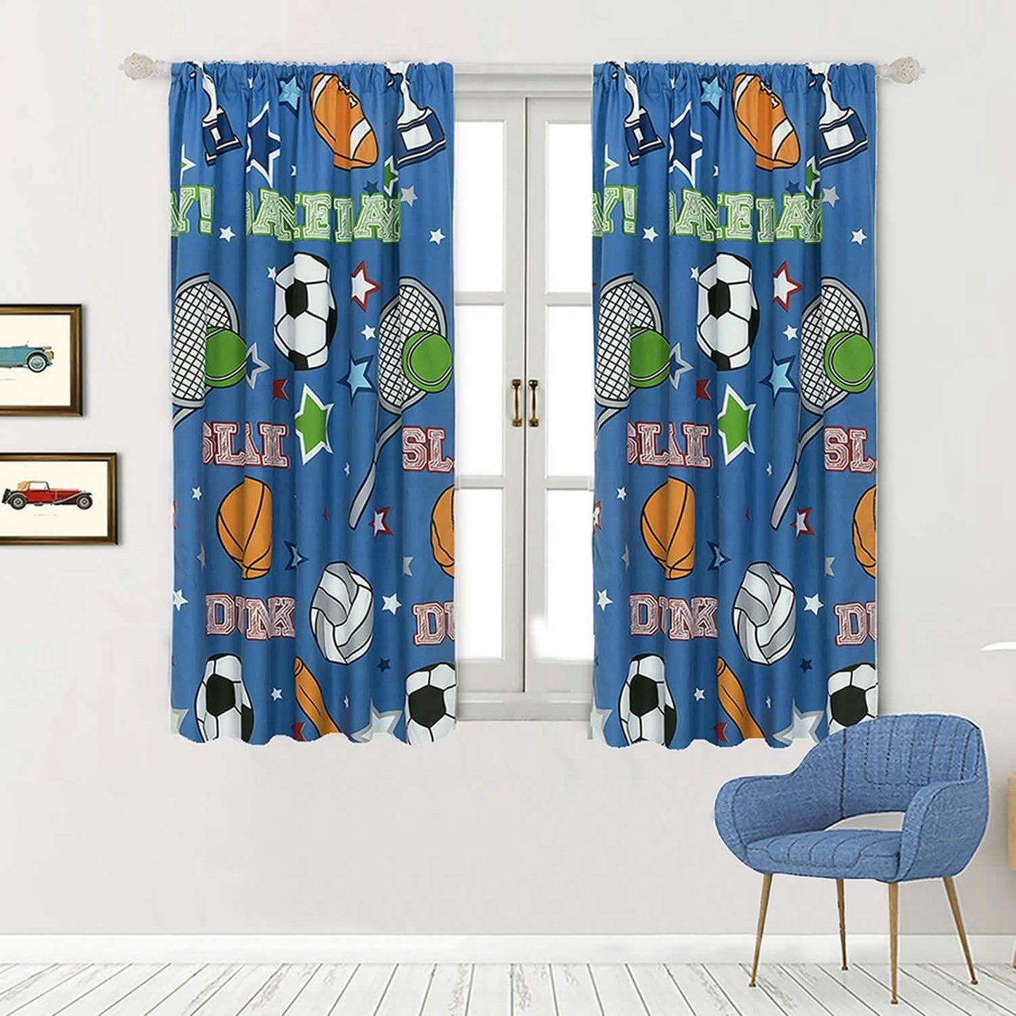 2-Piece Set: Kidz Mix Game Day Window Panel Pair DailySale