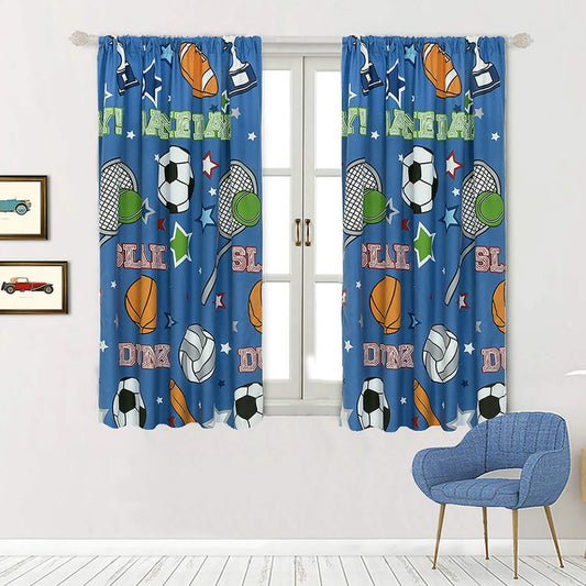 2-Piece Set: Kidz Mix Game Day Window Panel Pair DailySale