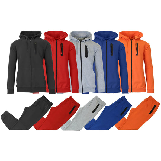 2-Piece Set: Men's Slim Fitting French Terry Hoodie & Jogger DailySale