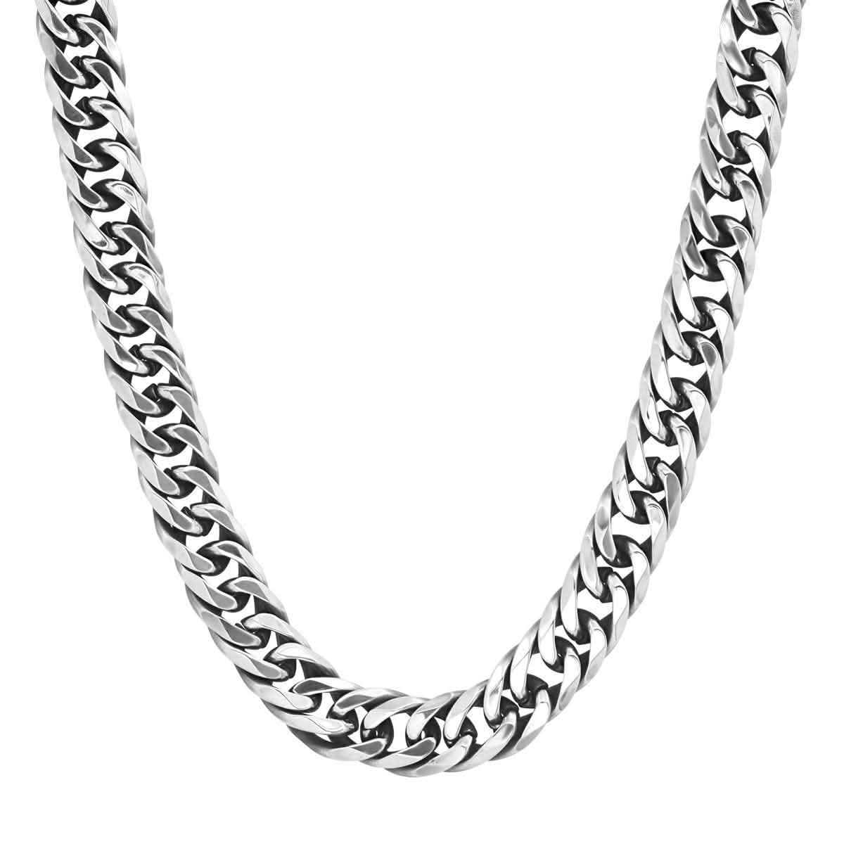 2-Piece Set: Men's Stainless Steel Cuban Link Chain Bracelet and Necklace DailySale