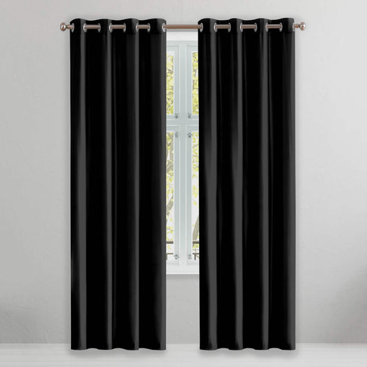 2-Piece Set: Solid Blackout Thermal Window Curtain Pair Panel DailySale