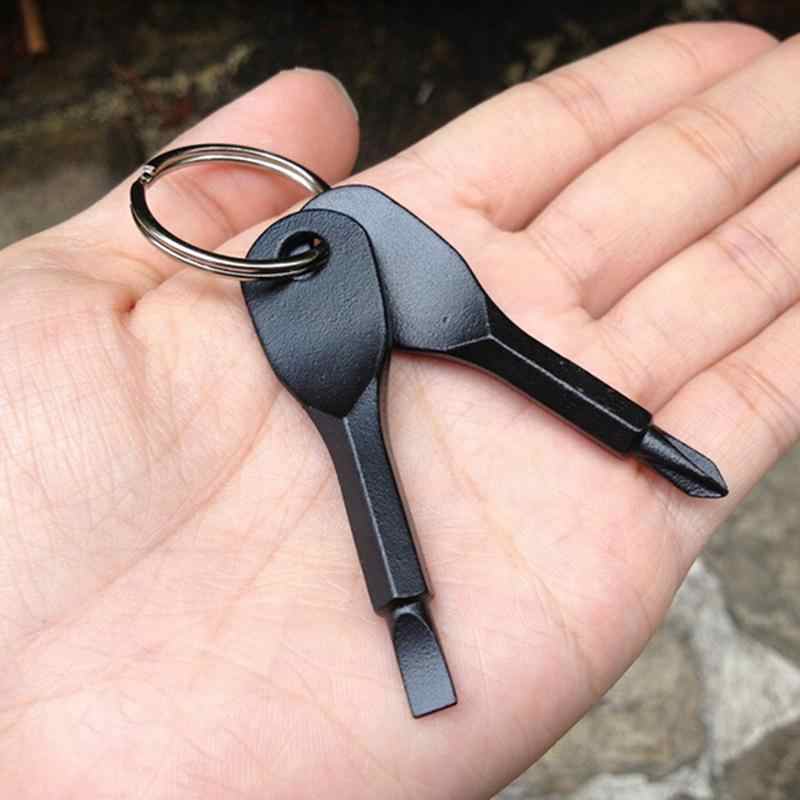 2-Piece Set: Stainless Keychain Pocket Tool Screwdriver Set DailySale