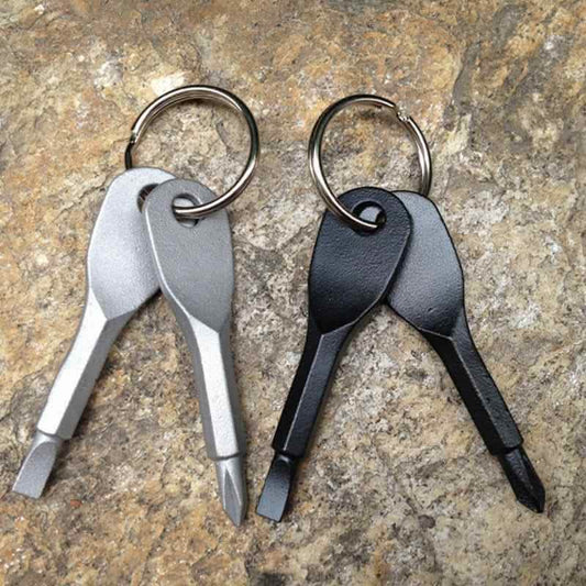 2-Piece Set: Stainless Keychain Pocket Tool Screwdriver Set DailySale