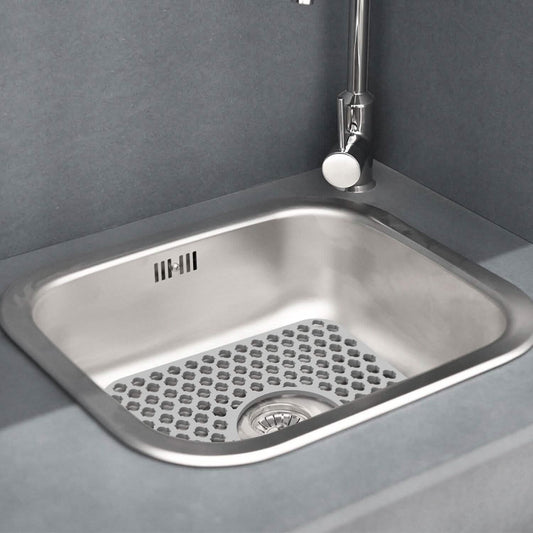 2-Piece: Silicon Grid Sink Mat with Central Drain Hole DailySale