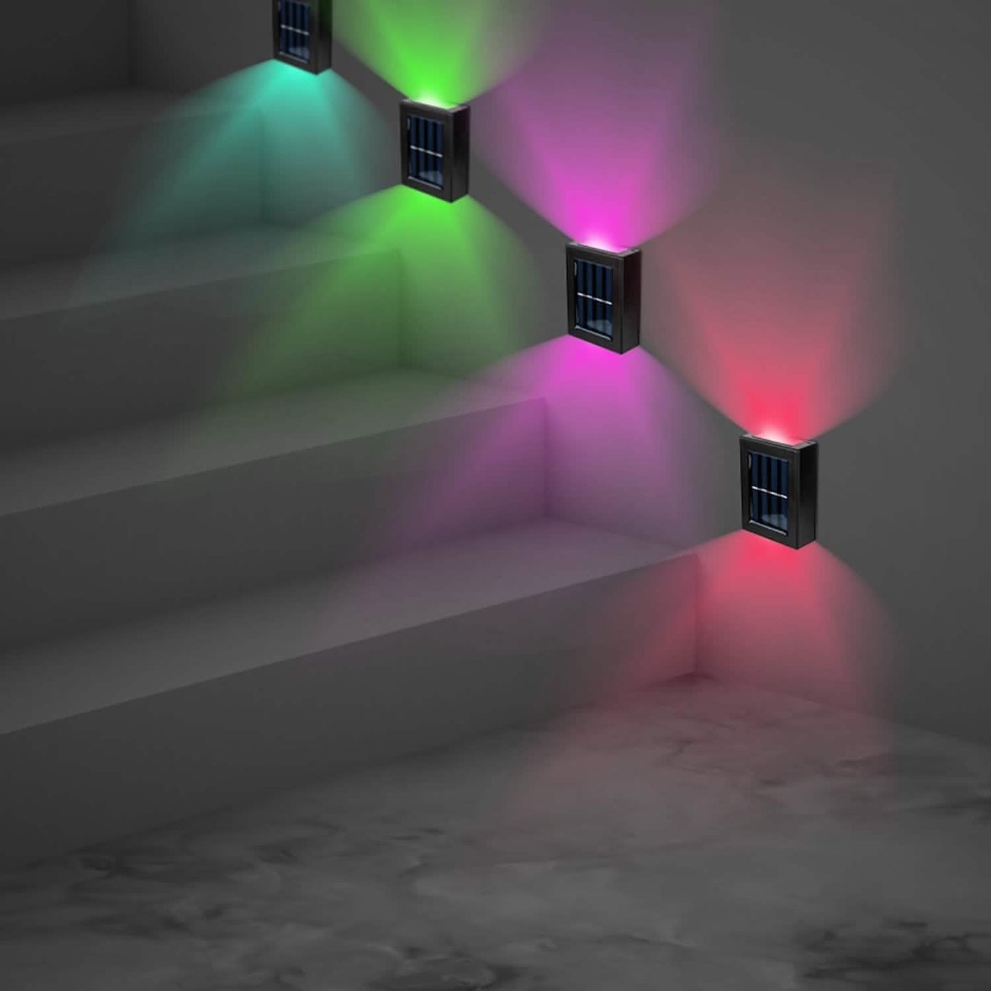 2-Piece: Solar Deck Outdoor Lights DailySale