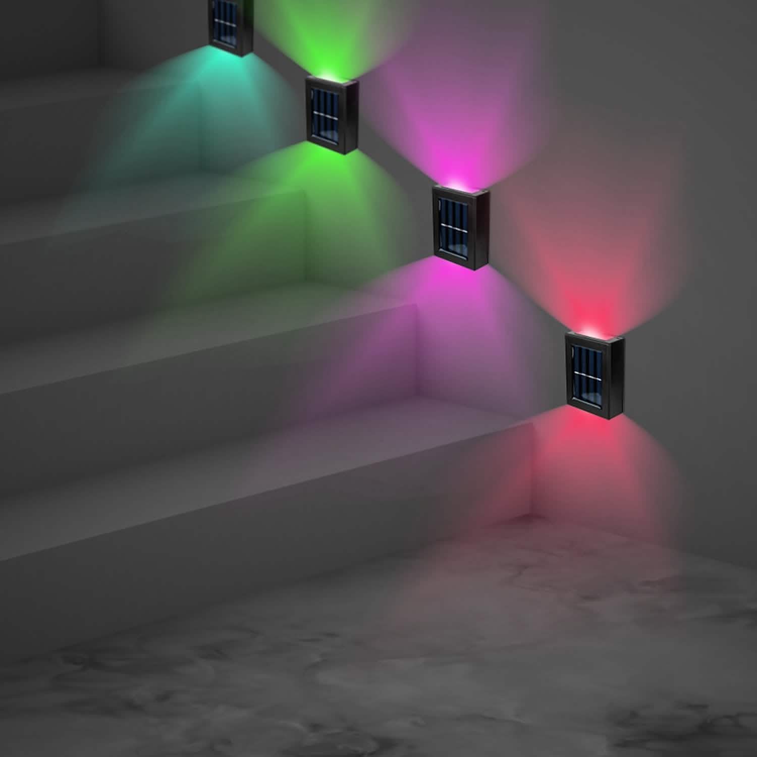 2-Piece: Solar Deck Outdoor Lights DailySale