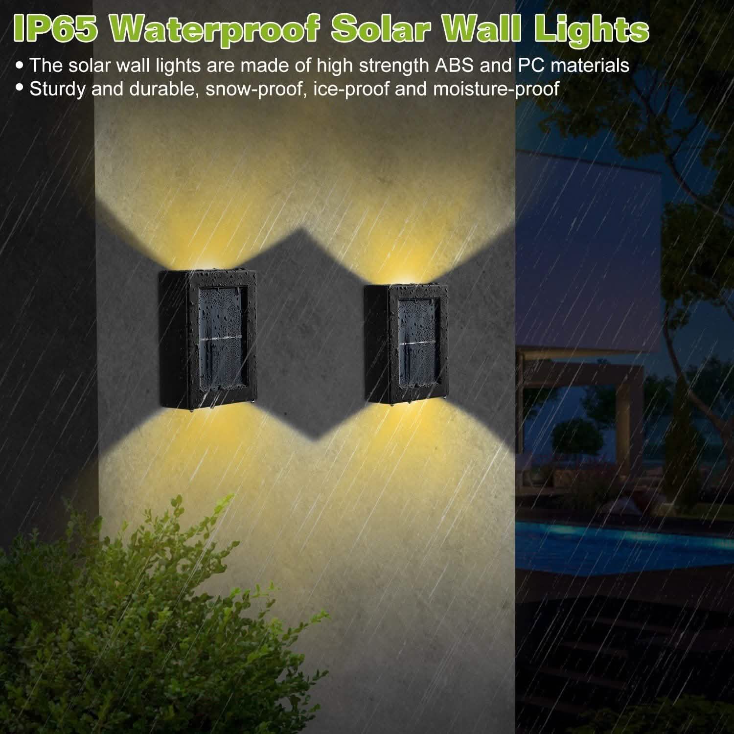 2-Piece: Solar Deck Outdoor Lights DailySale
