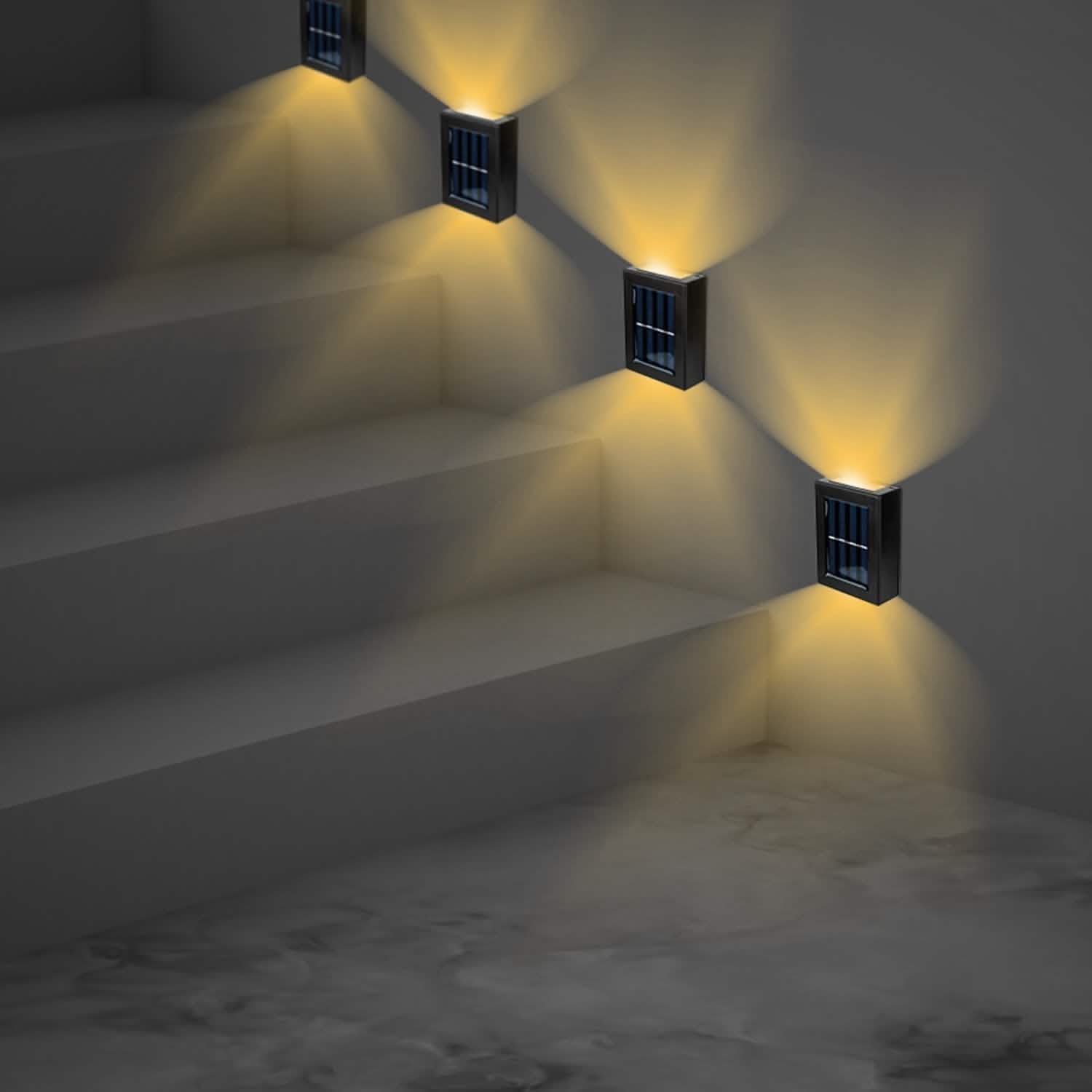 2-Piece: Solar Deck Outdoor Lights DailySale