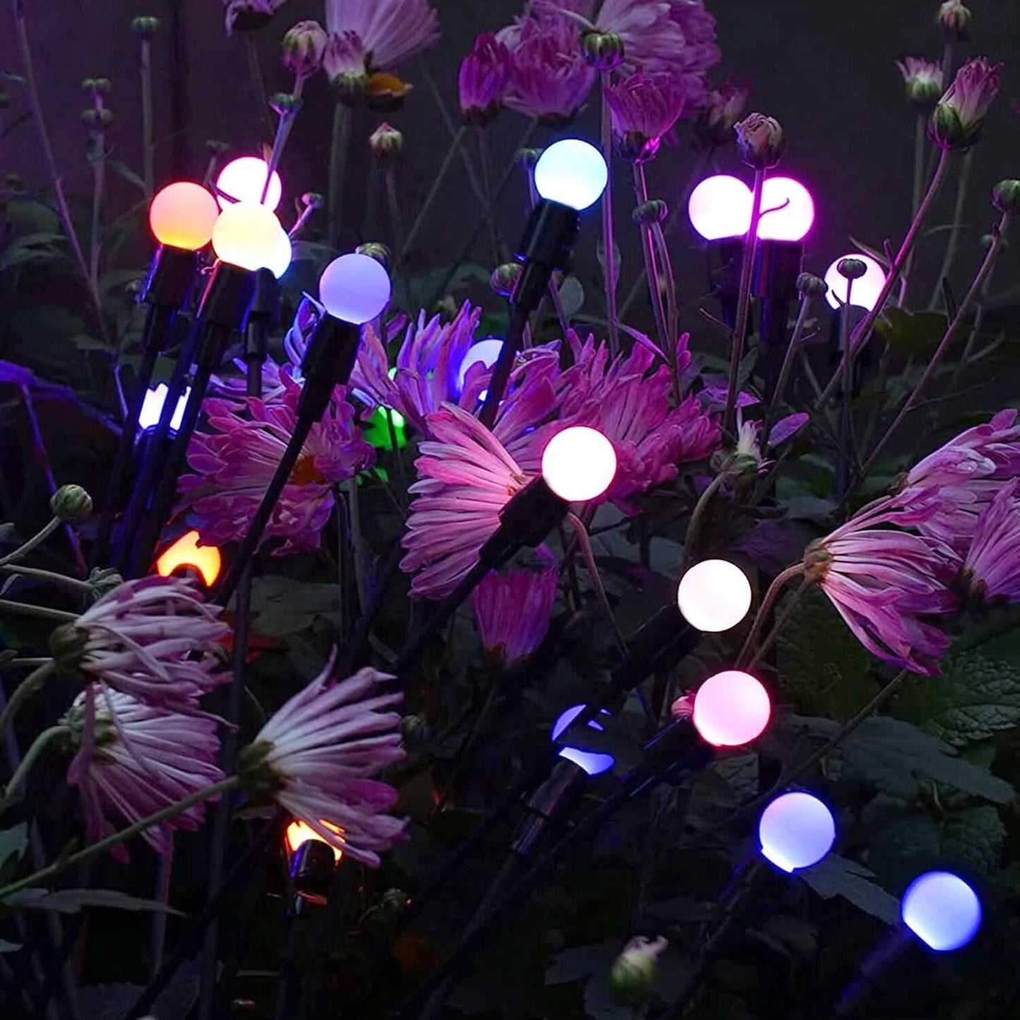 2-Piece: Solar Firefly Lights Swaying Decorative Pathway Lamp DailySale