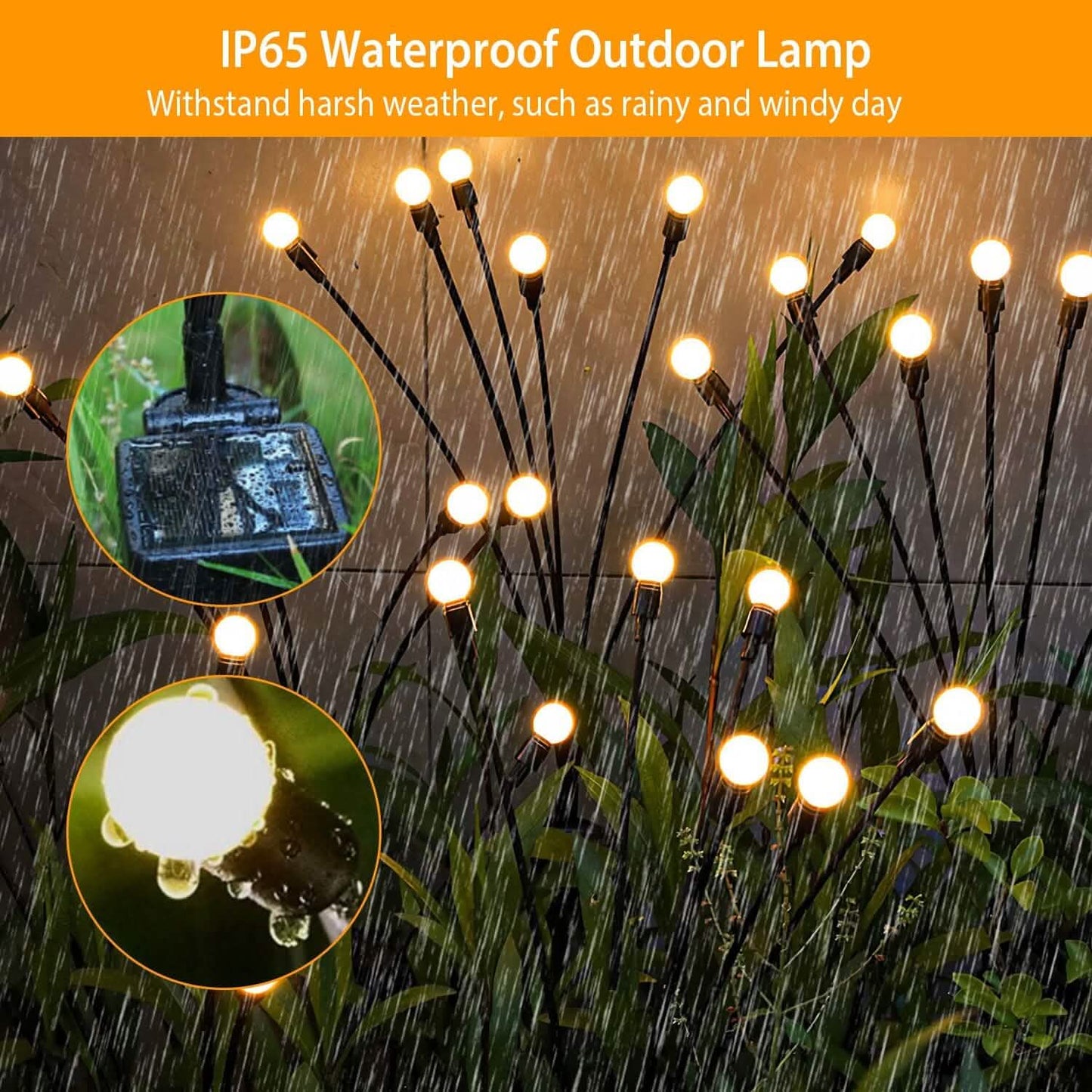 2-Piece: Solar Firefly Lights Swaying Decorative Pathway Lamp DailySale