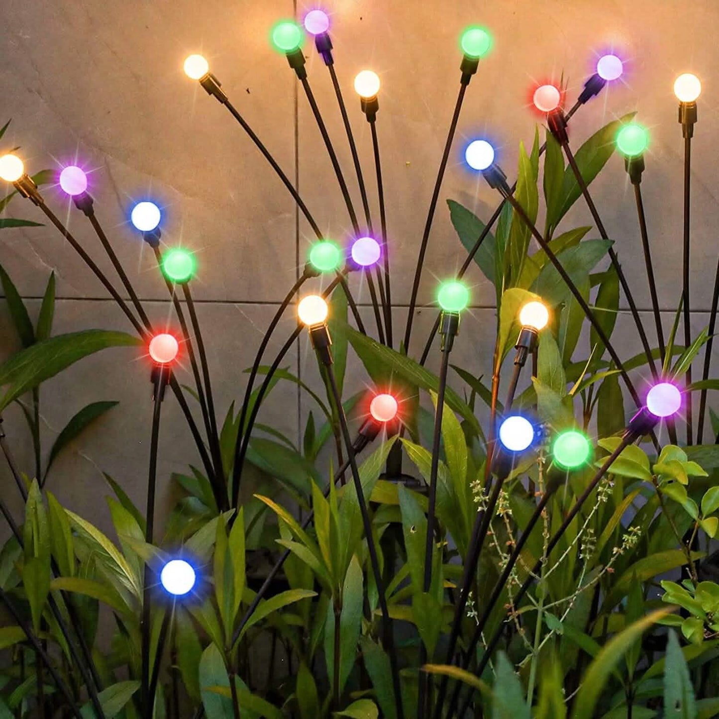 2-Piece: Solar Firefly Lights Swaying Decorative Pathway Lamp DailySale