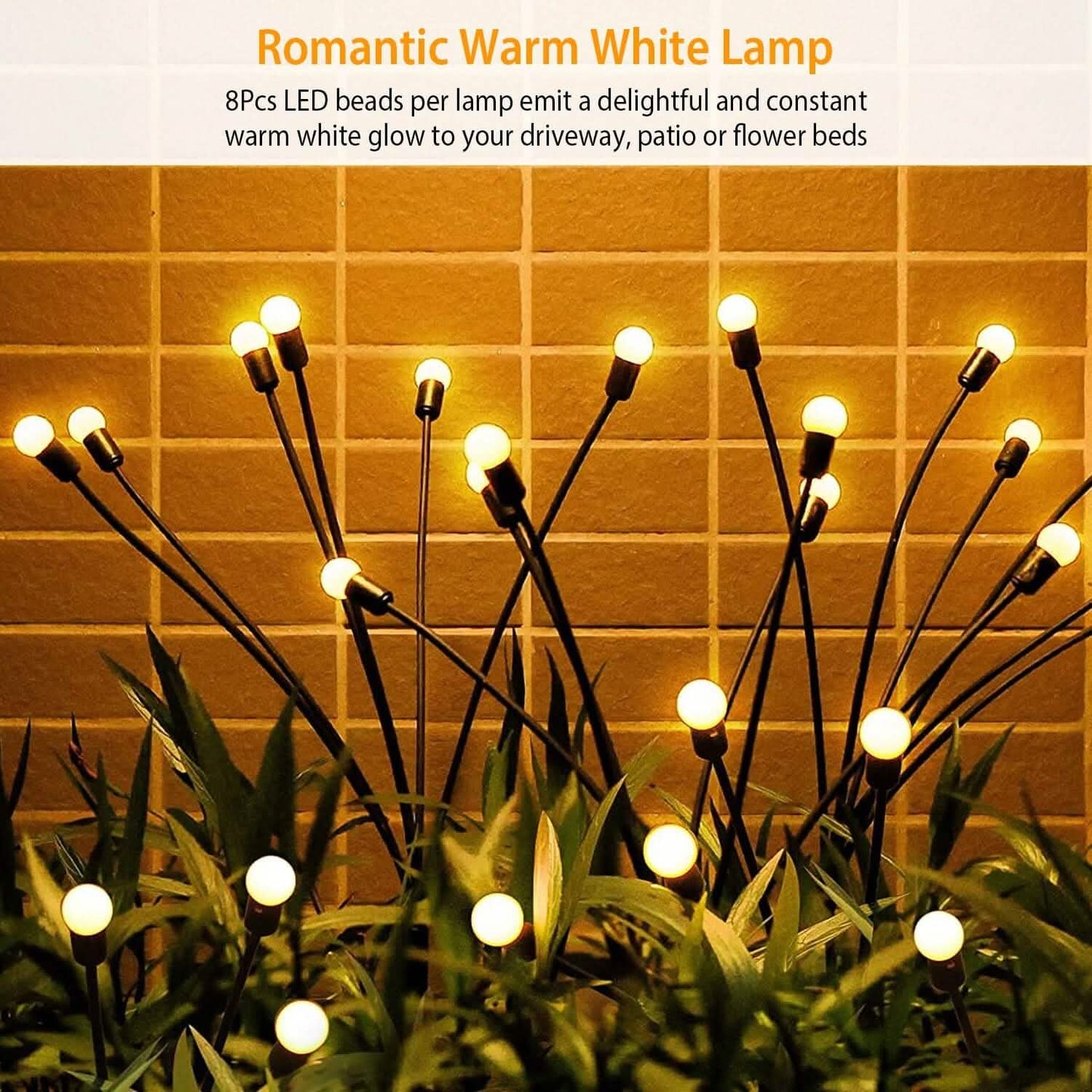 2-Piece: Solar Firefly Lights Swaying Decorative Pathway Lamp DailySale