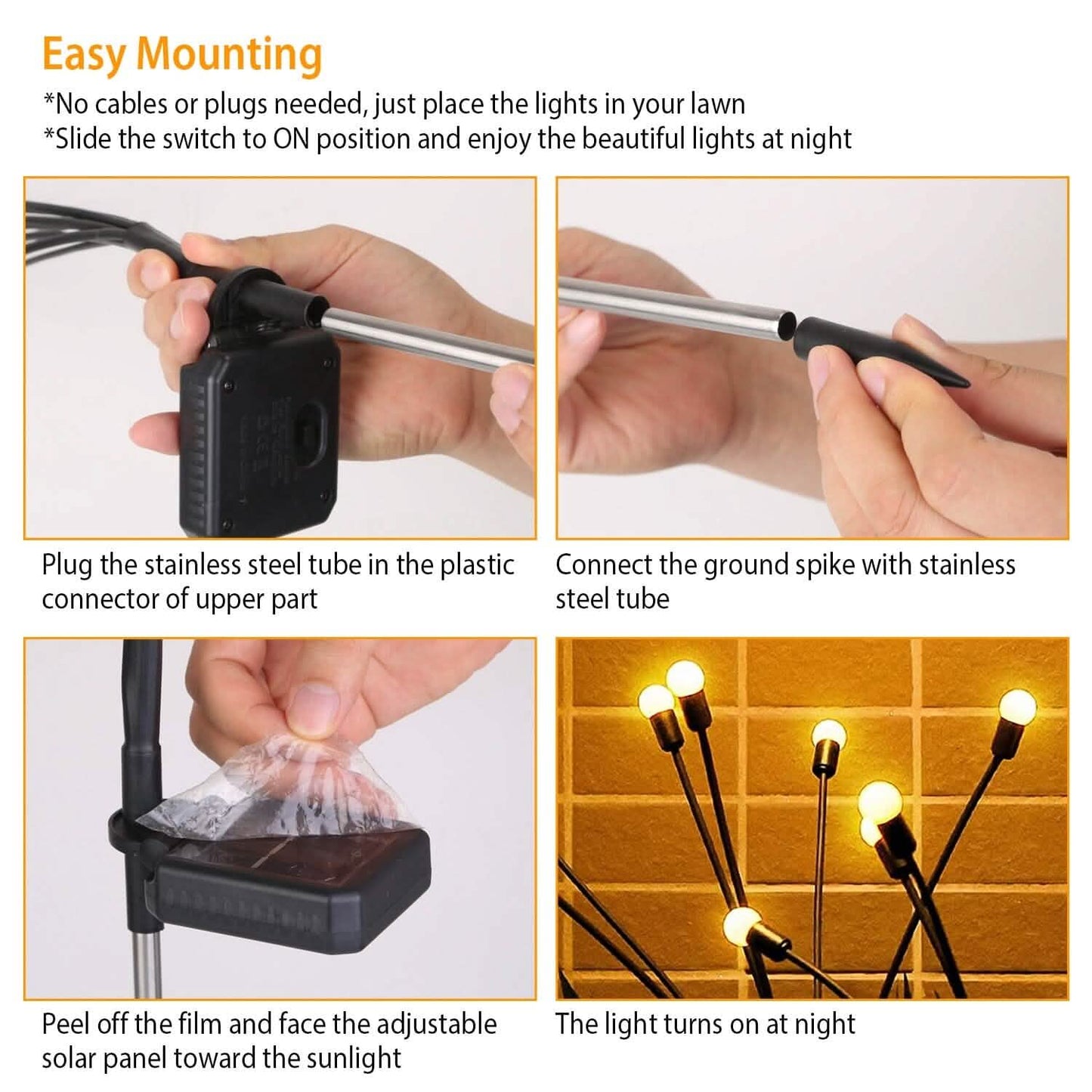 2-Piece: Solar Firefly Lights Swaying Decorative Pathway Lamp DailySale