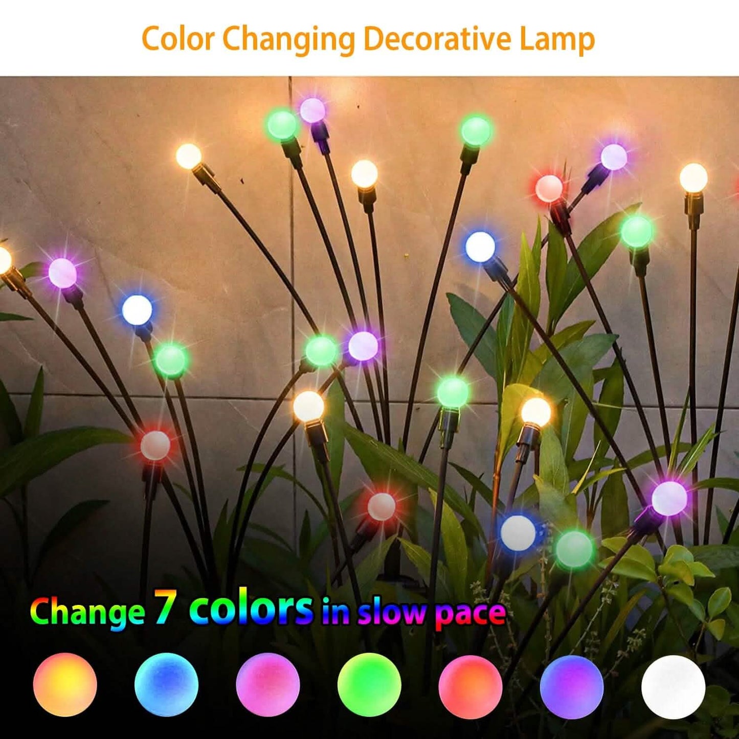 2-Piece: Solar Firefly Lights Swaying Decorative Pathway Lamp DailySale