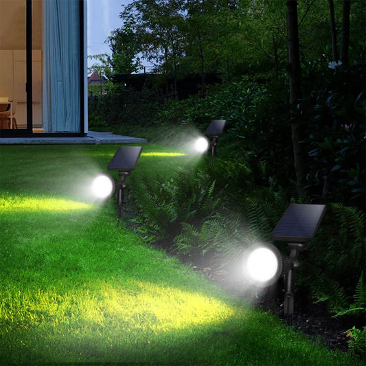 2-Piece: Solar Spotlight Outdoor Dusk Waterproof DailySale